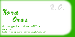 nora oros business card